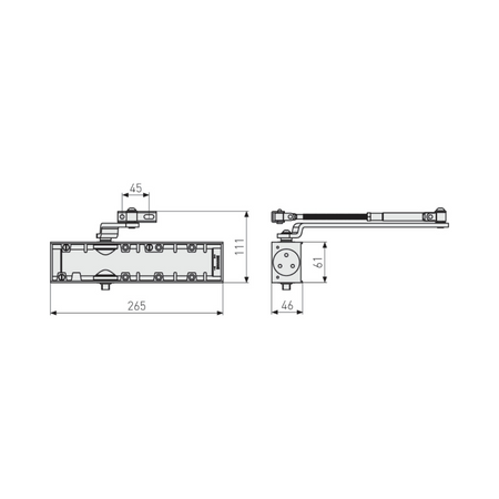 Ferme porte pour porte lourde Abus AC7436 schema