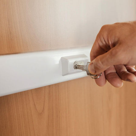 Barre anti effraction porte Abus PR2600 clé