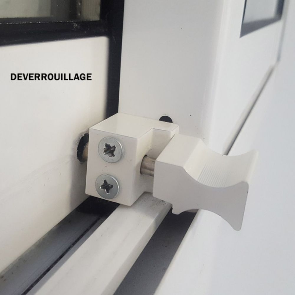 bloc baie vitree position deverrouillage
