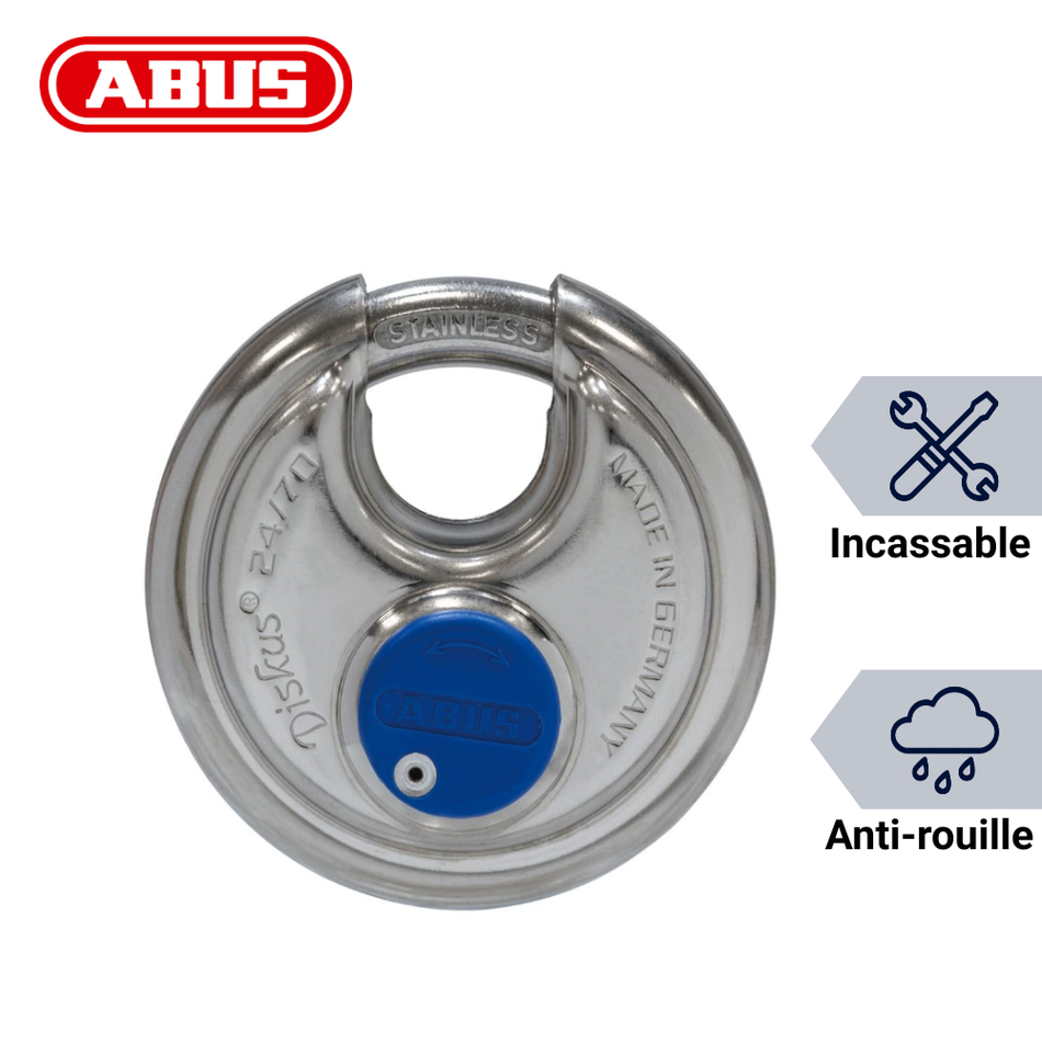 Cadenas rond ABUS Diskus 24IB spécial extérieur anti-corrosion