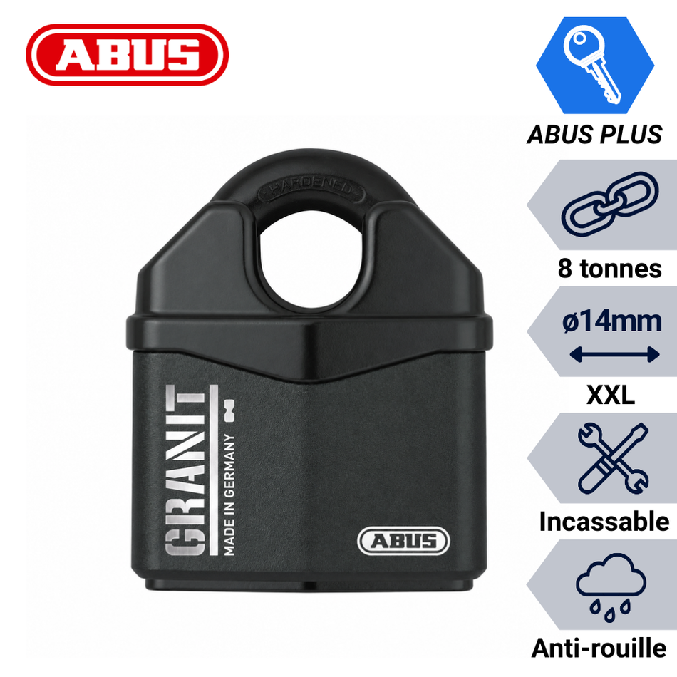 Cadenas massif haute sécurité ABUS Granit 37/80