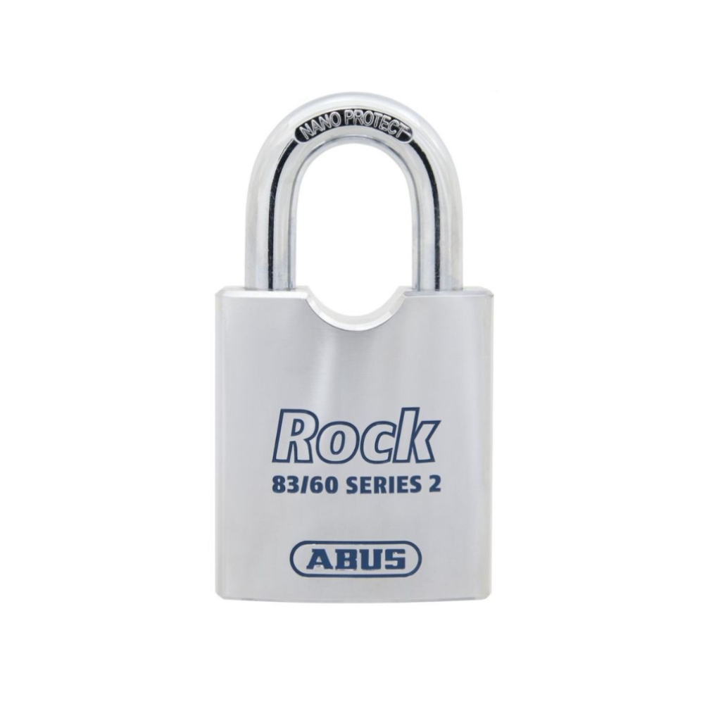 Cadenas ABUS Rock 83/60 Series 2 haute sécurité sur fond blanc