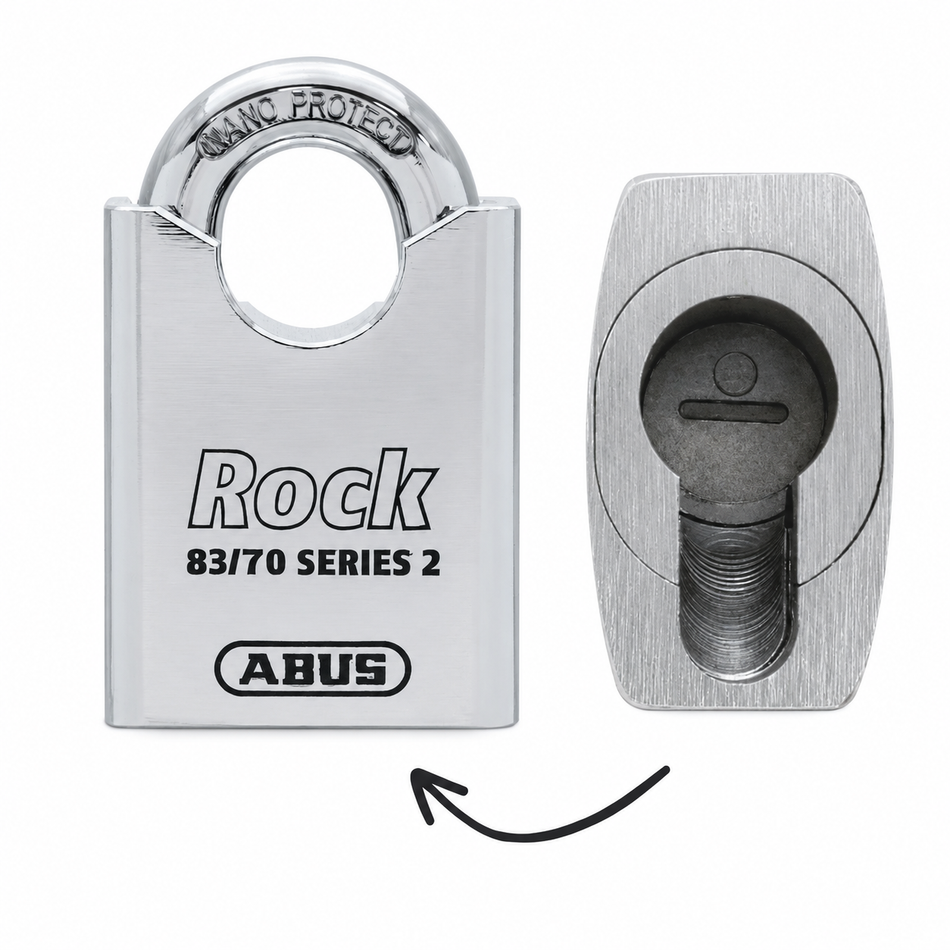 Cadenas Abus rock 83 70 compatible demi cylindre