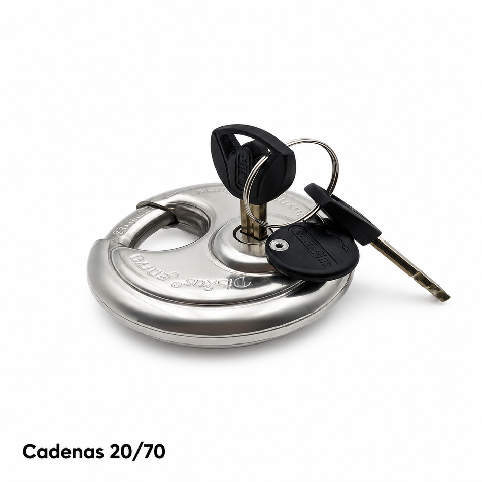 Cadenas ABUS Diskus 20/70 avec clés haute sécurité ABUS Plus