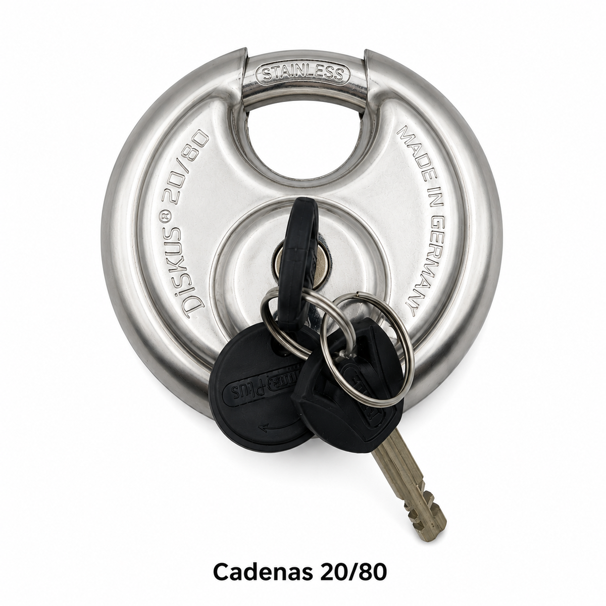 Cadenas ABUS Diskus 20/80 avec clés haute sécurité ABUS Plus