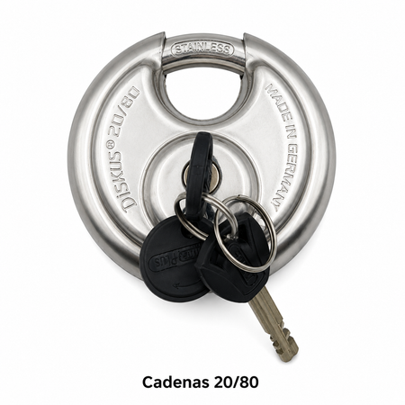 Cadenas ABUS Diskus 20/80 avec clés haute sécurité ABUS Plus