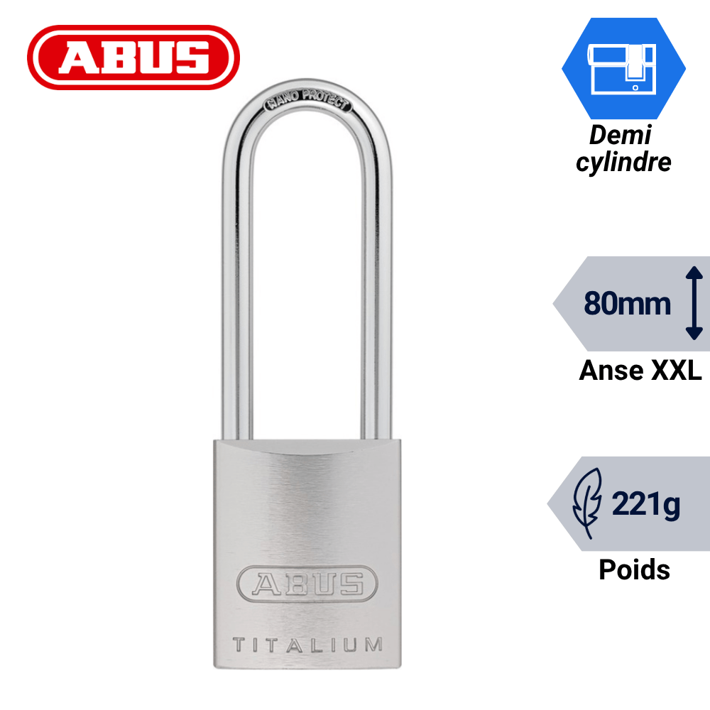 Cadenas haute anse Abus Titalium 86TI