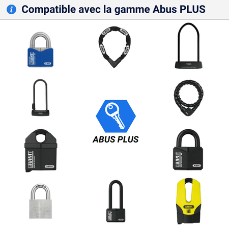 Cadenas haute anse compatible gamme abus plus 