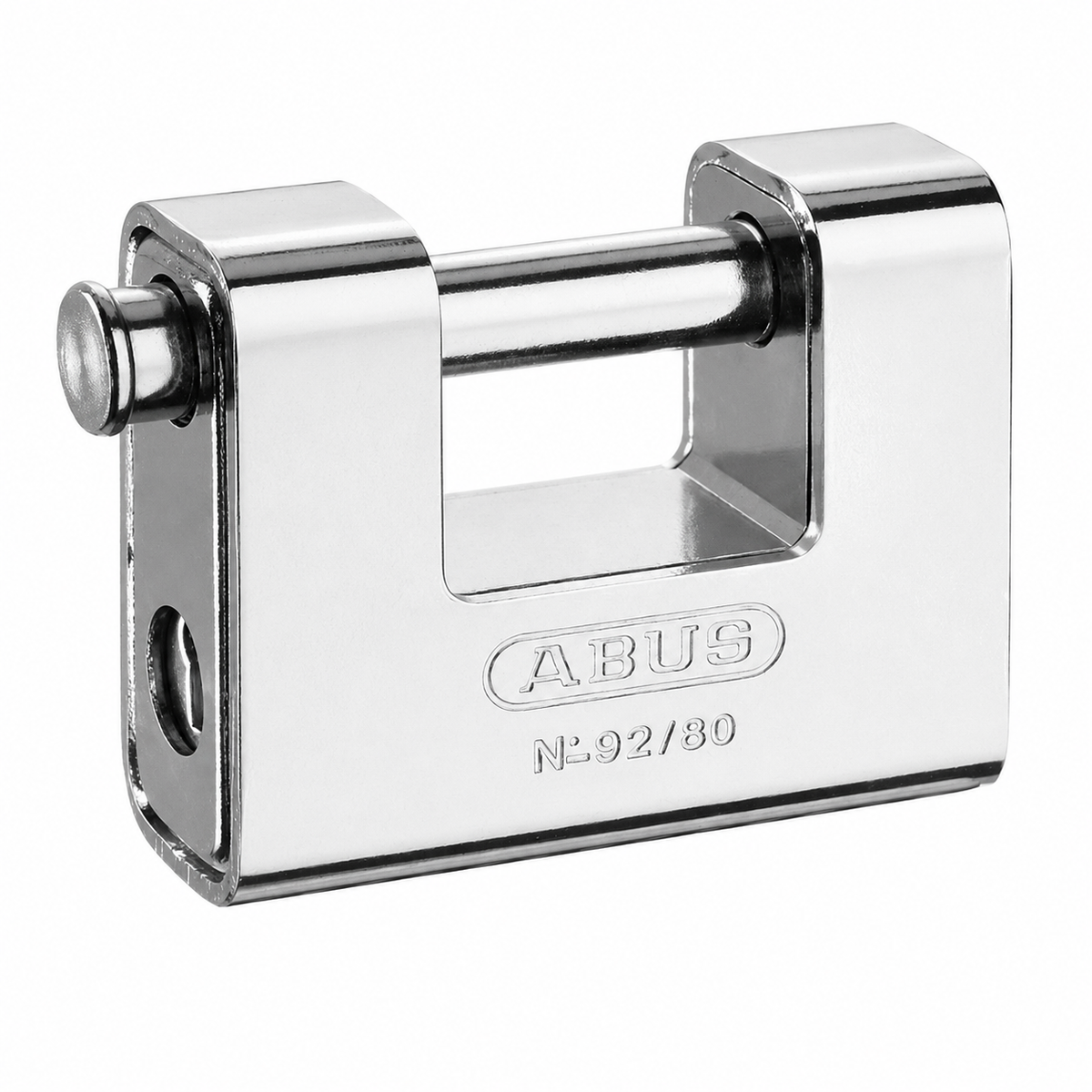 Cadenas monobloc ABUS 92/80 vue avant avec anse large en acier