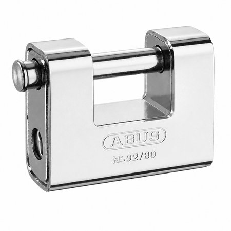 Cadenas monobloc ABUS 92/80 vue avant avec anse large en acier