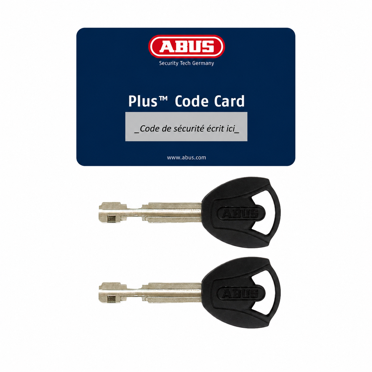 Carte de propriété ABUS Plus avec 2 clés pour reproduction sécurisée