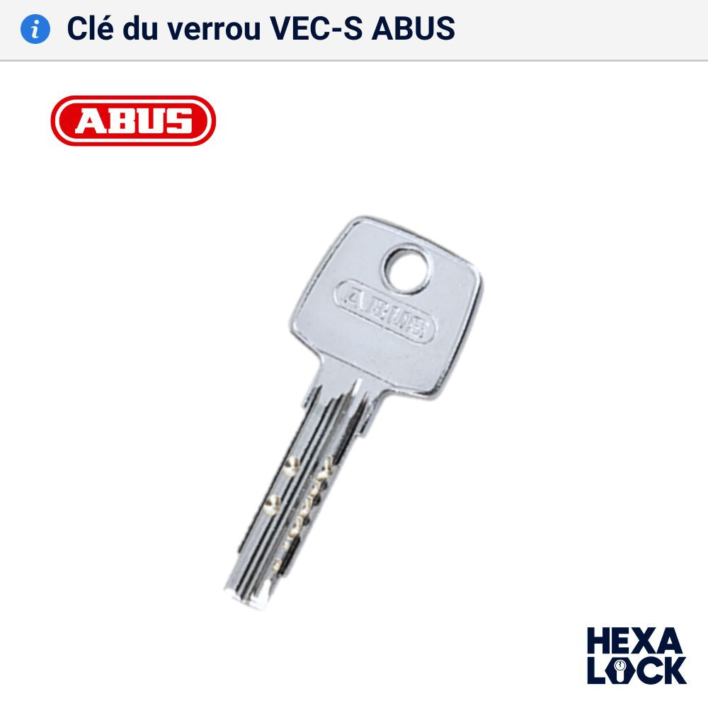 Cle verrou porte Abus VEC S bouton