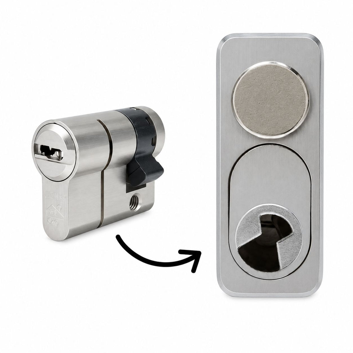 Demi-cylindre compatible avec cadenas monobloc ABUS 93RK