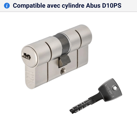 Doucle cle Abus D10PS compatible