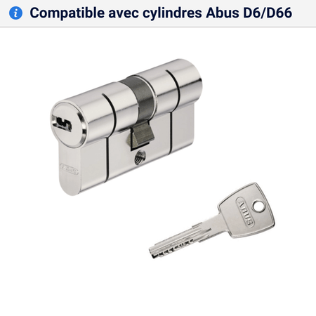 Double cle Abus d6 d66 compatible