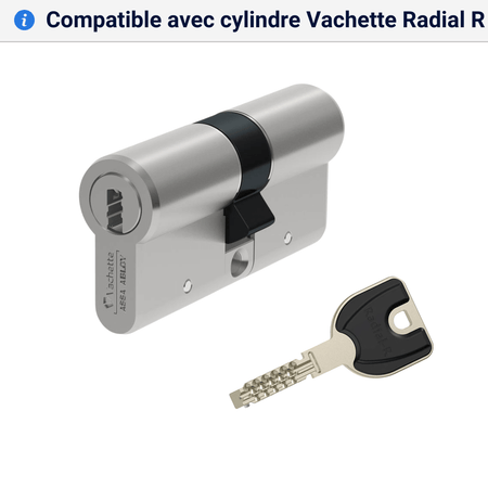 Double cle Vachette Radial R compatible