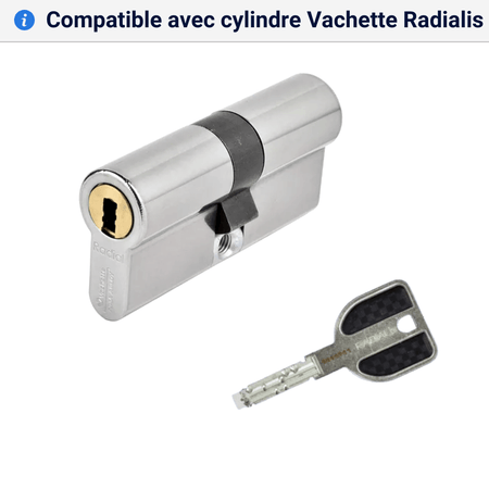 Double cle Vachette Radialis