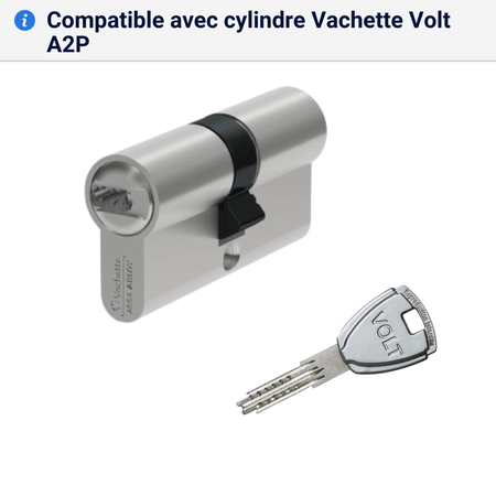 Double cle Vachette Volt A2P compatible