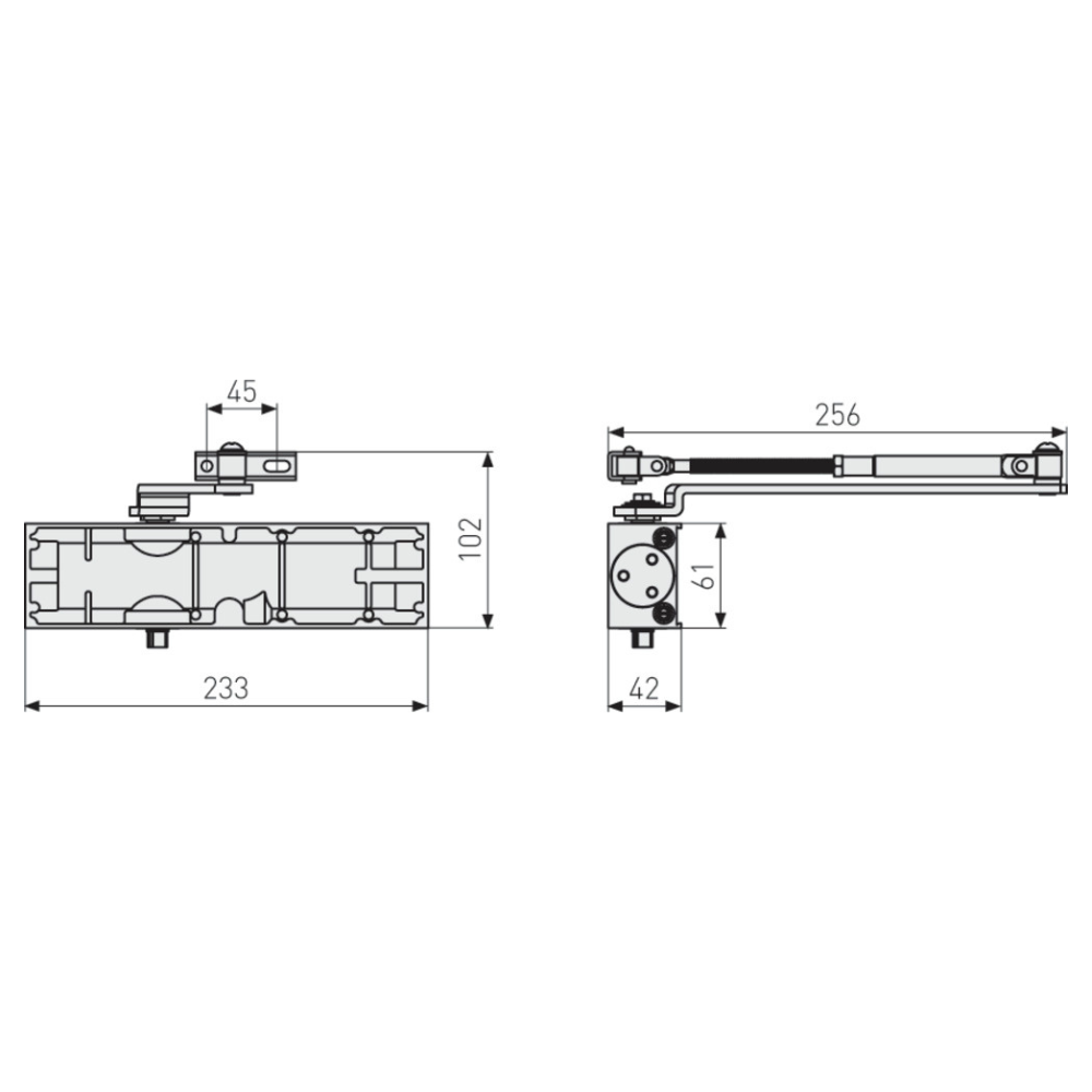 Ferme porte coupe feu schema