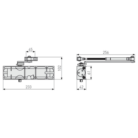 Ferme porte coupe feu schema