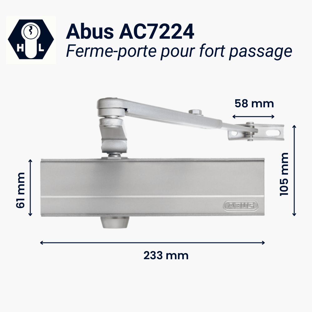 Ferme porte fort passage abus ac7224 dimensions