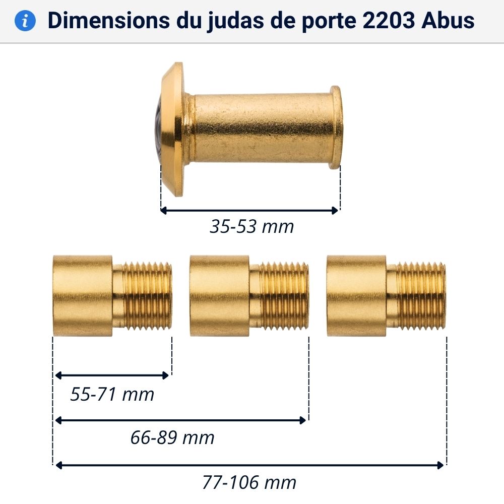 Oeil de porte judas dimensions