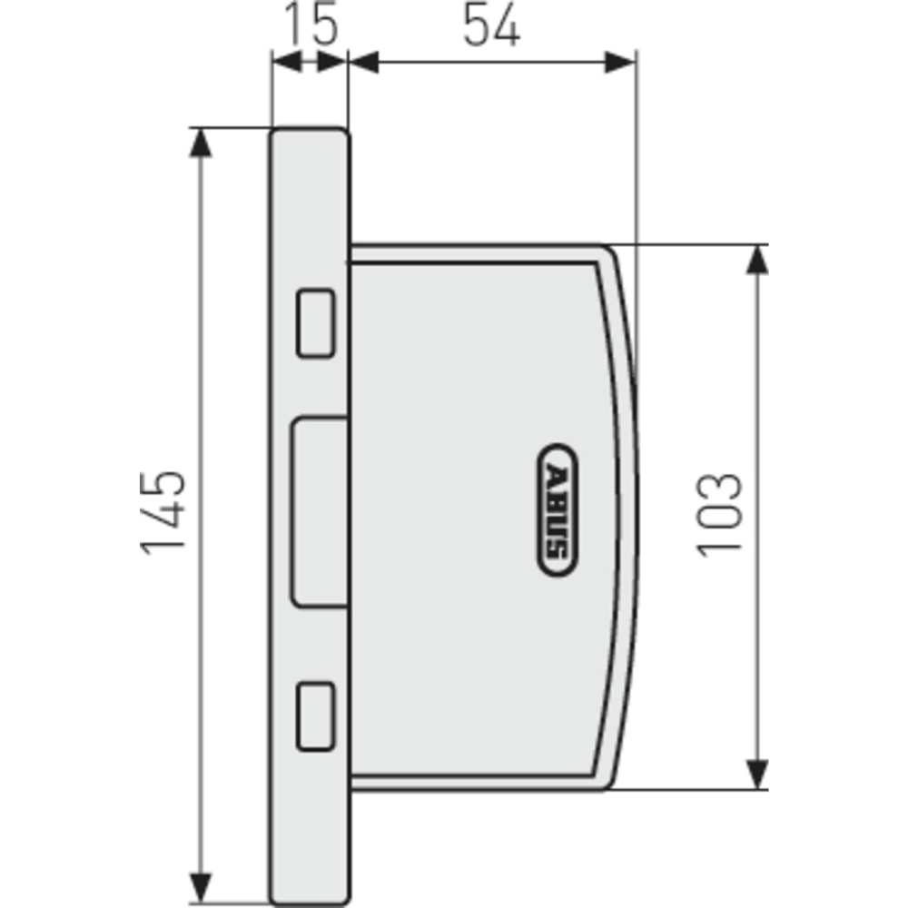 paumelle de sécurité abus fas 97 dimensions