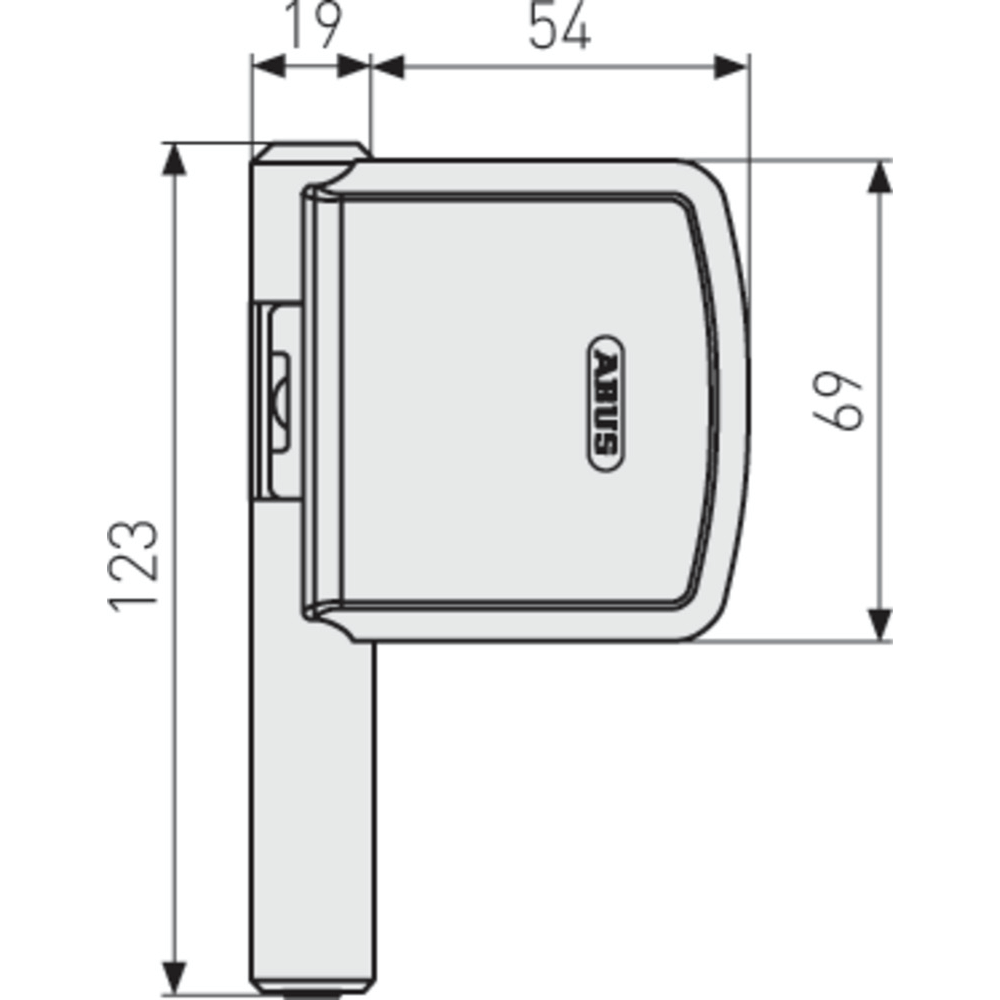 paumelle pour sécuriser fenêtre abus fas 101 dimensions