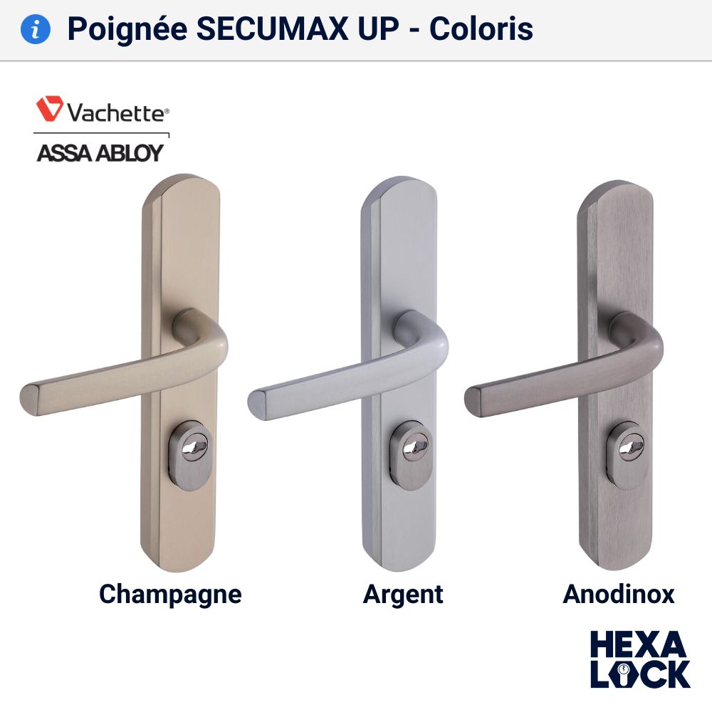 Poignée de porte blindée secumax up coloris