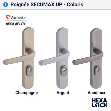 Poignée de porte blindée secumax up coloris