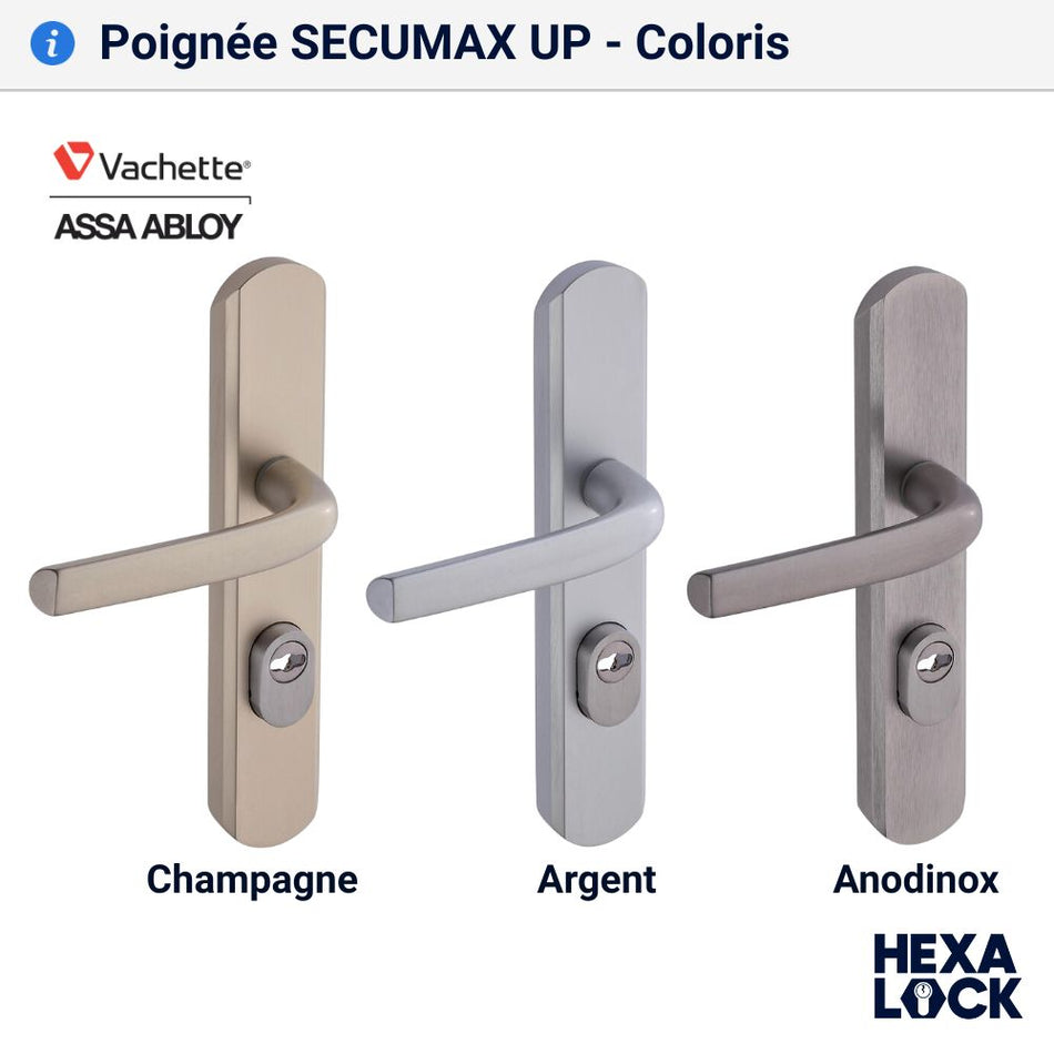 Poignée de porte blindée secumax up coloris