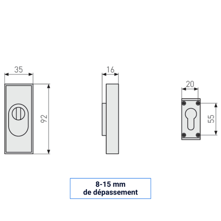 Protège cylindre Abus dimensions 