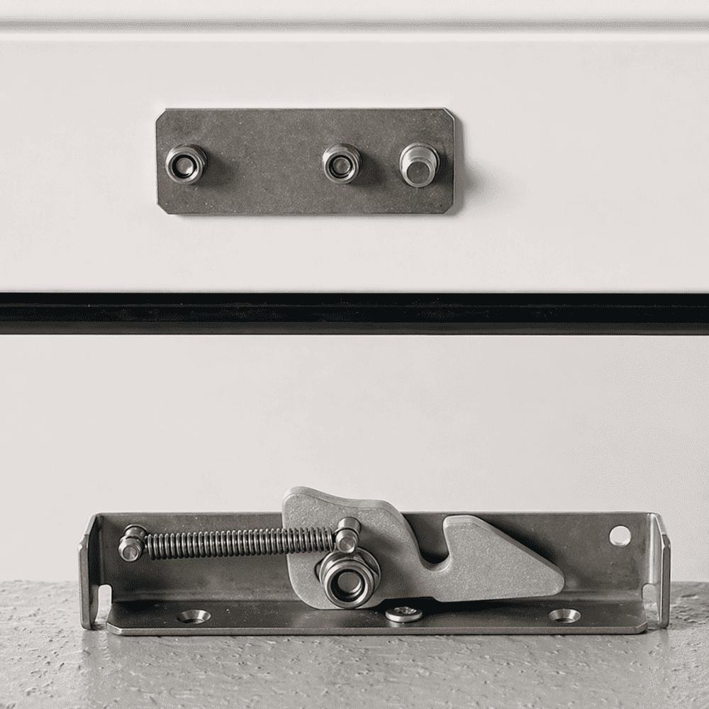 Verrou de volet roulant Preciblock en position deverrouillee