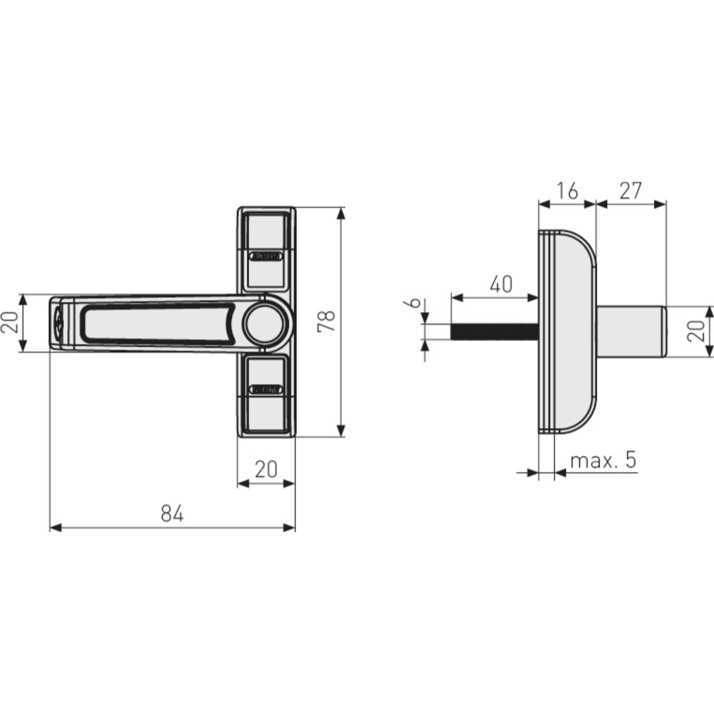 sécurité pour fenêtre abus 2410 dimensions