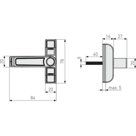 sécurité pour fenêtre abus 2410 dimensions