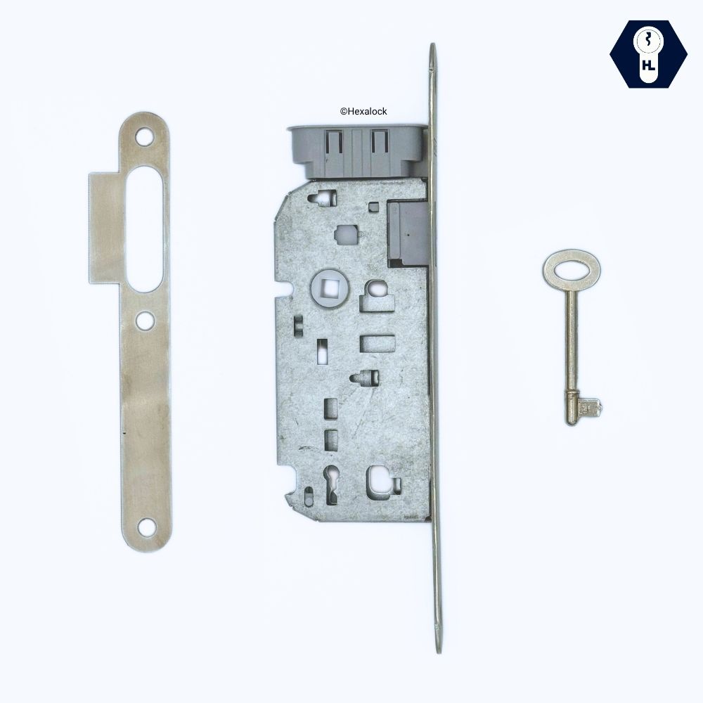 serrur magnétique à clé l abus, se magn avec gâche aimanté, tétiere et clé à panneton. Gris inox.