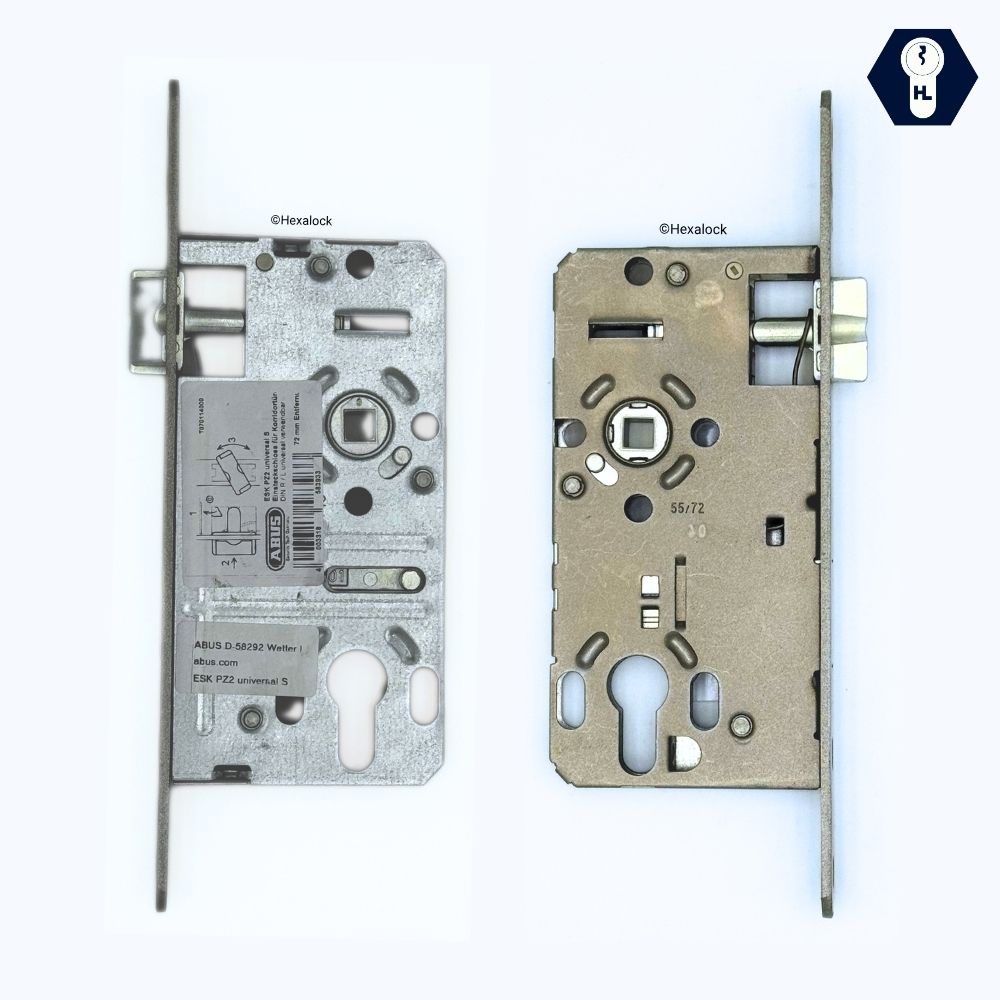 serrure encastrable alsace abus esk pz2.  Conforme DIN 18251. 