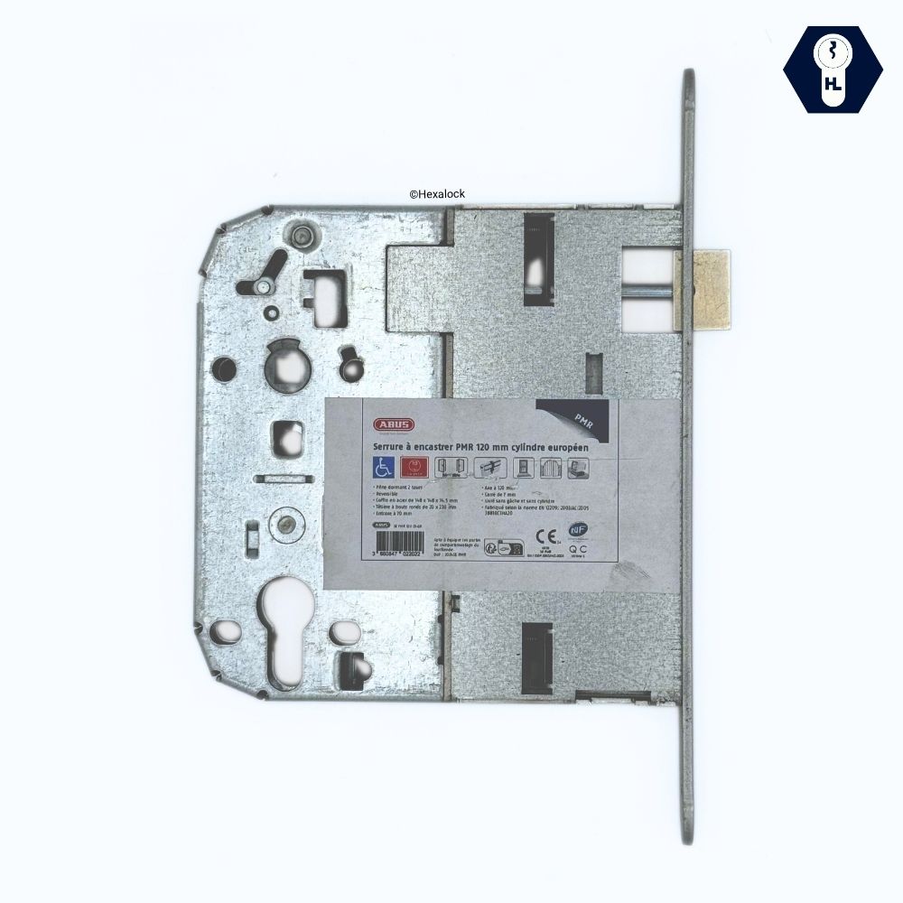 serrure à encastrer norme accessibilité se pmr de la marque abus. Gris. Conforme Norme europeenne. 
