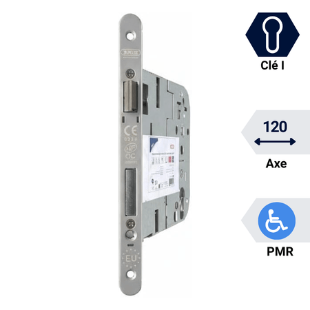 serrure encastree pmr, normes accessibilite . abus se pmr clé i, cylindre européen. Conforme loi handicap