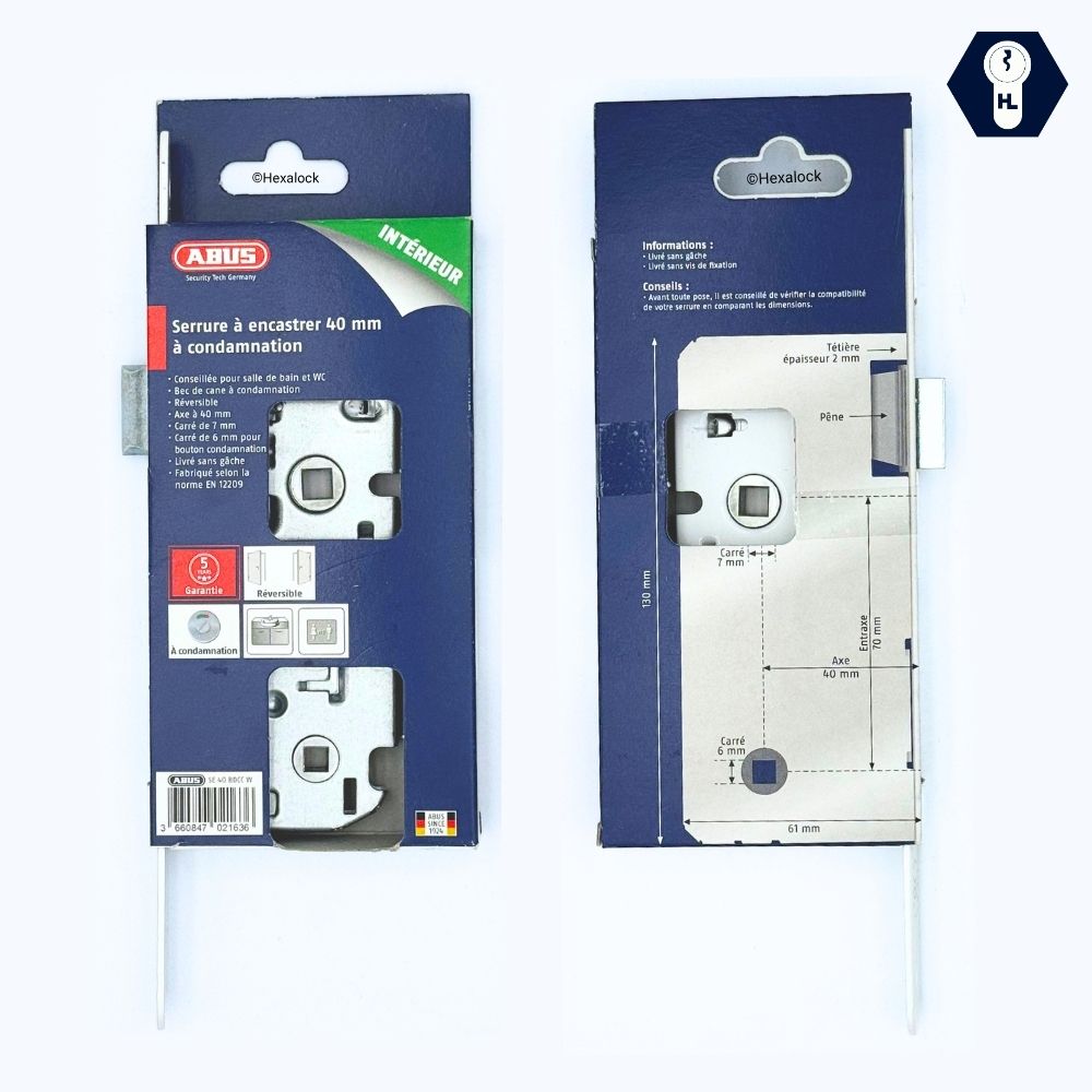 Packaging en carton broché de la serrure porte  à verrou, abus se  à condamnation
