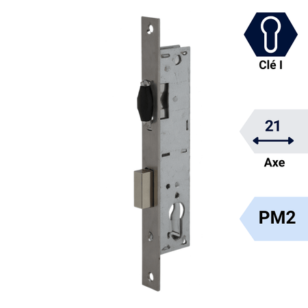 Serrure à encastrer à rouleau PM2 pour cylindre européen AXE 21