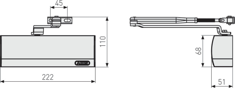 Ferme-porte abus ac6124 schema