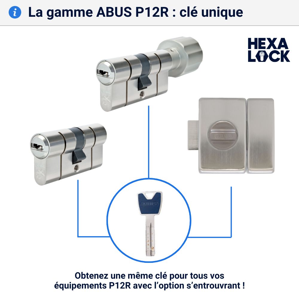 Verrou de porte a bouton VP12R s entrouvrant