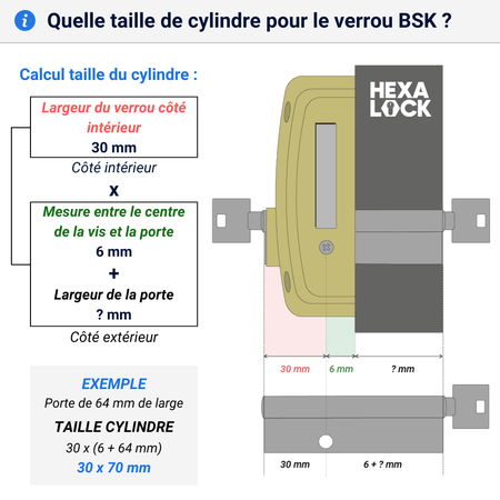 Verrou de porte vide quelle taille choisir