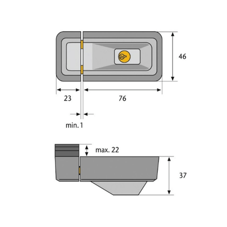 verrou fenêtre à clé abus 3010 dimensions