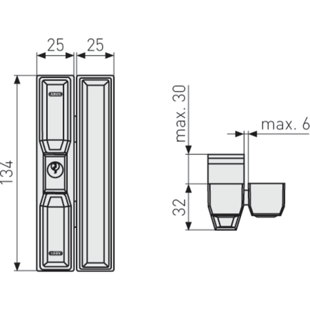 Verrou pour fenêtre pvc abus fts 88 dimensions